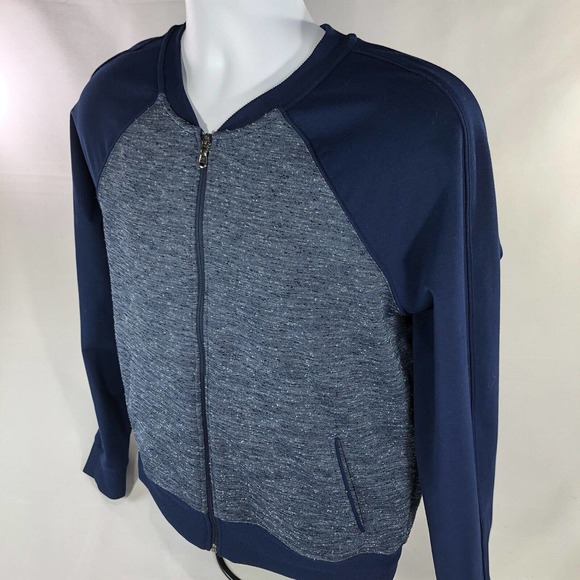 Under Armour Jacket Womens L Large Blue All Season Gear Semi-Fitted Full Zip - Picture 4 of 11